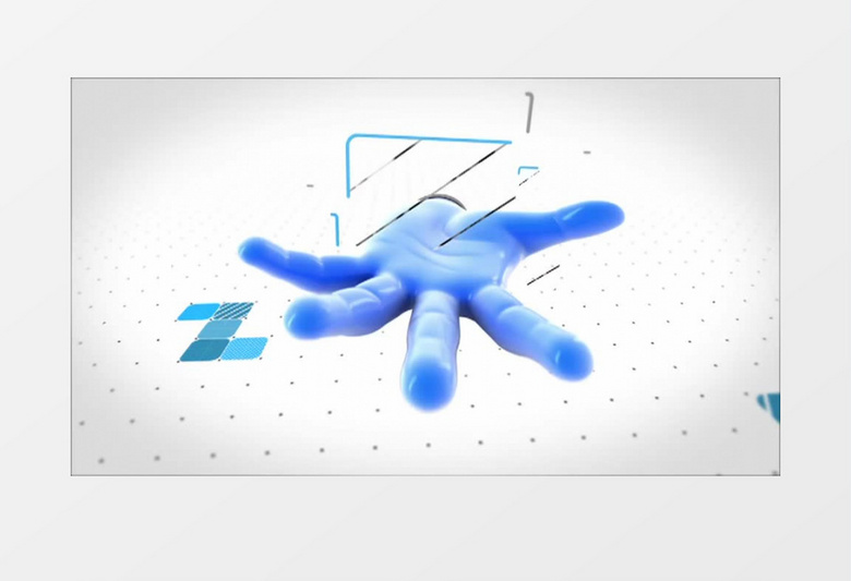 创意三维手势展示动画宣传企业相关产品促销AE模板