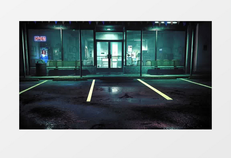夜店迷幻街头彩虹灯LOGO灯效AE模板