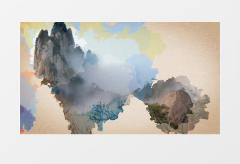 中国风水墨画风格图文展示AE模板
