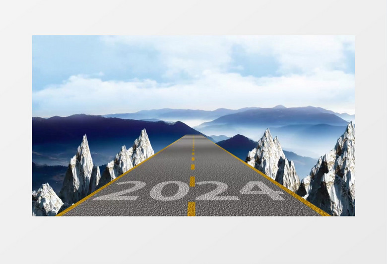 凝心聚力携手共赢穿梭公路年会开场片头视频AE模板