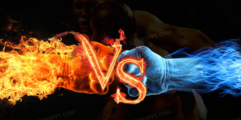 创意大气质感黑色vs对战对决背景