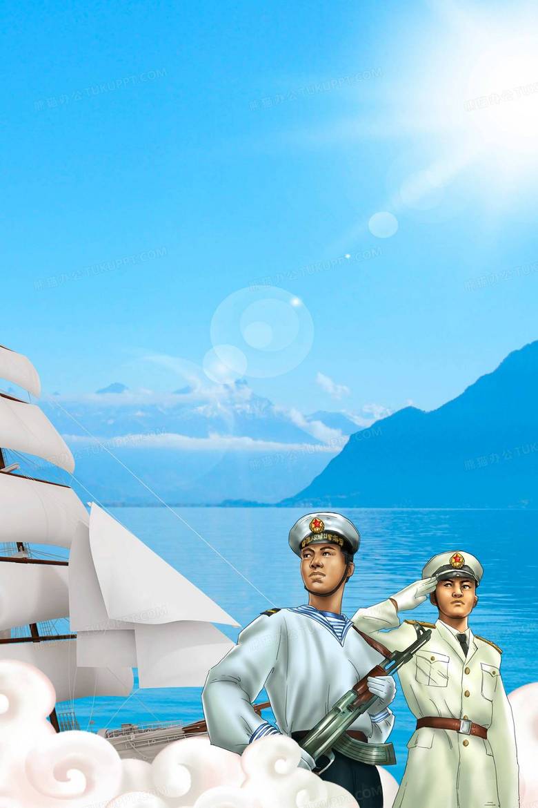 海军摄影合成公益展板图片背景图片素材免费下载_熊猫办公