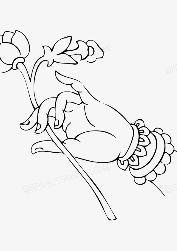 佛手拈花PNG图片素材免费下载_png格式_熊猫