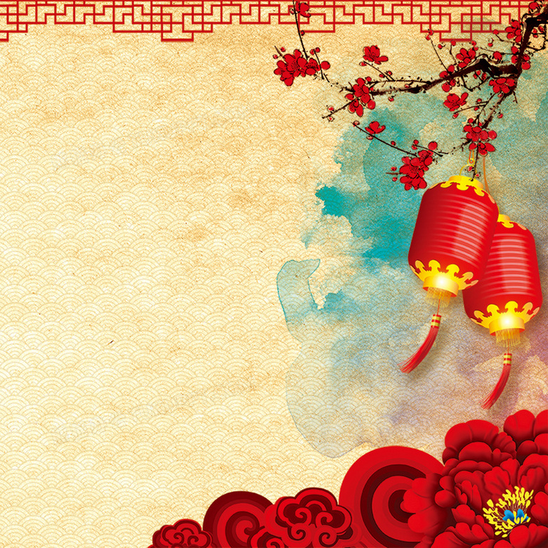 新春背景背景图片素材免费下载 新春背景 800 800像素 熊猫办公