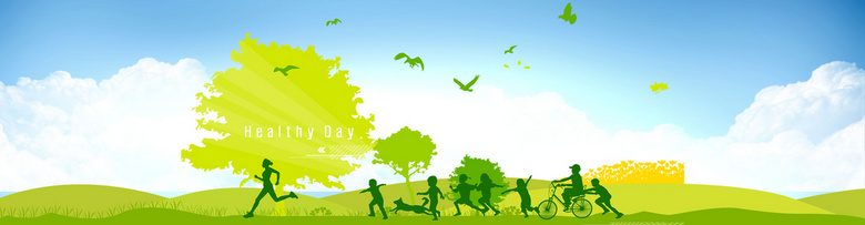 奔跑 向上背景banner