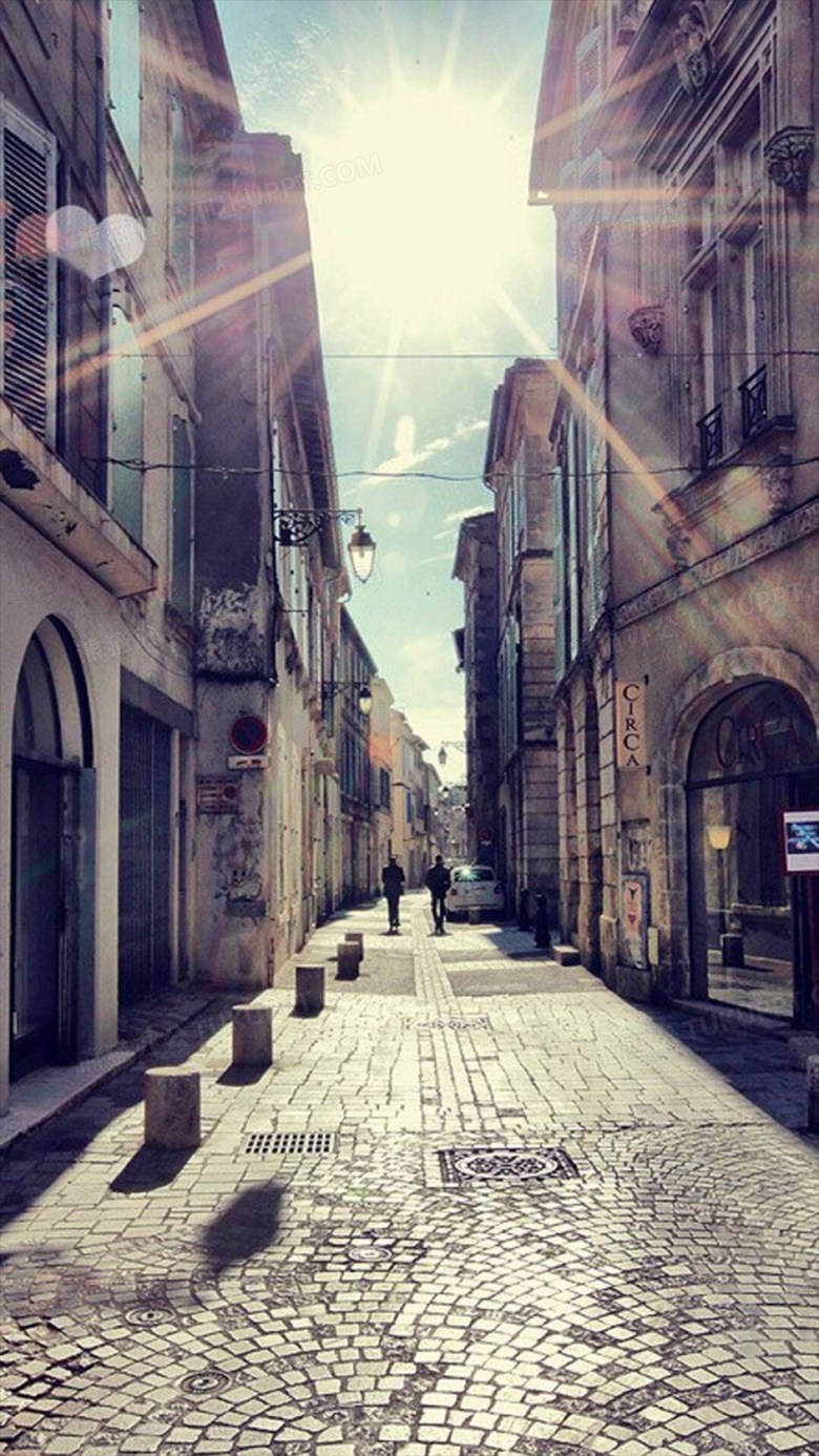 复古街道h5背景