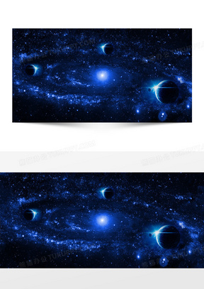 蓝色星空宇宙星球银河背景背景图片素材免费下载 熊猫办公