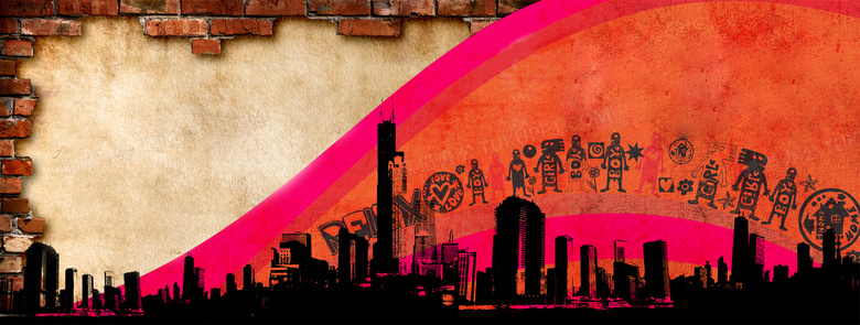 青春木版画banner背景背景图片素材免费下载 熊猫办公