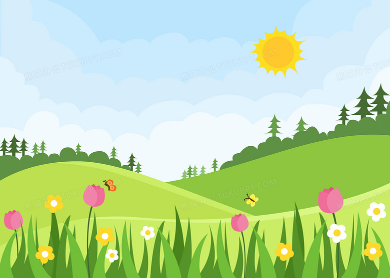 春天创意温暖阳光草坪背景元素背景图片素材免费下载 温暖背景 4961 3543像素 熊猫办公