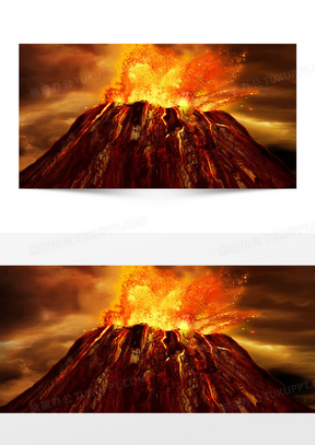 火山背景背景图片素材免费下载 熊猫办公