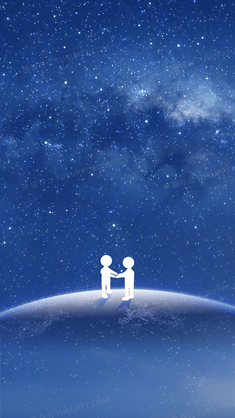 大气星空交友类app引导页启动页背景设计