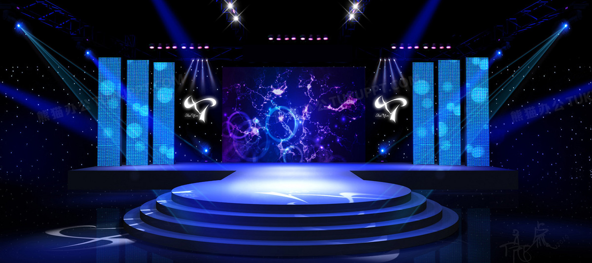 game show stage background