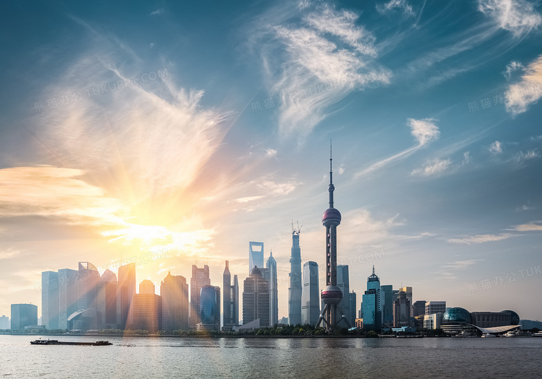 上海陆家嘴城市景色高清摄影图片背景图片素材免费下载 熊猫办公