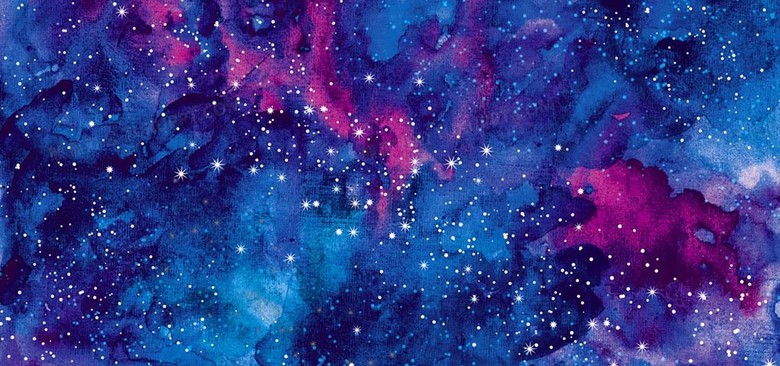 炫彩油墨水彩星空绘画背景图片素材免费下载 水彩背景 1920 900像素 熊猫办公