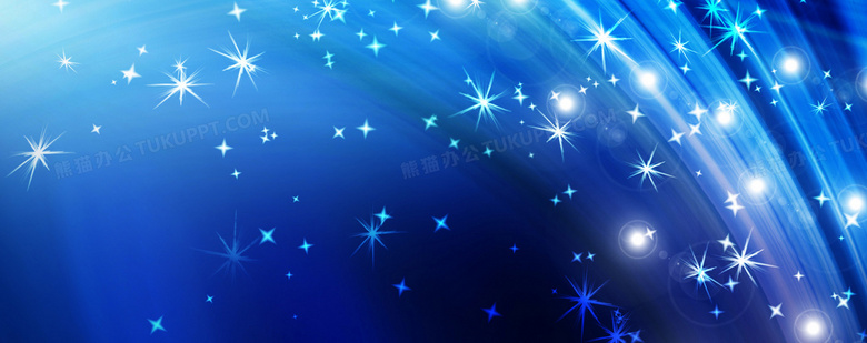 背景炫彩动感紫色五角星星星泡泡气泡梦幻曲线线条星光圆点蓝色绿色背景