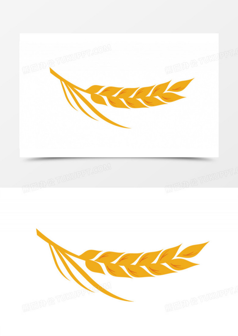 彩色麦穗设计矢量素材