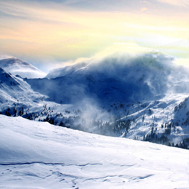 雪山背景背景图片素材免费下载 雪山背景 800 800像素 熊猫办公