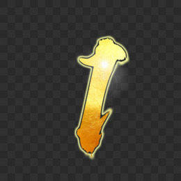 金属数字1字体设计