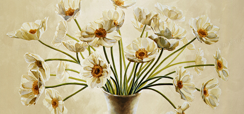 油画花朵背景背景图片素材免费下载 油画背景背景 19 900像素 熊猫办公