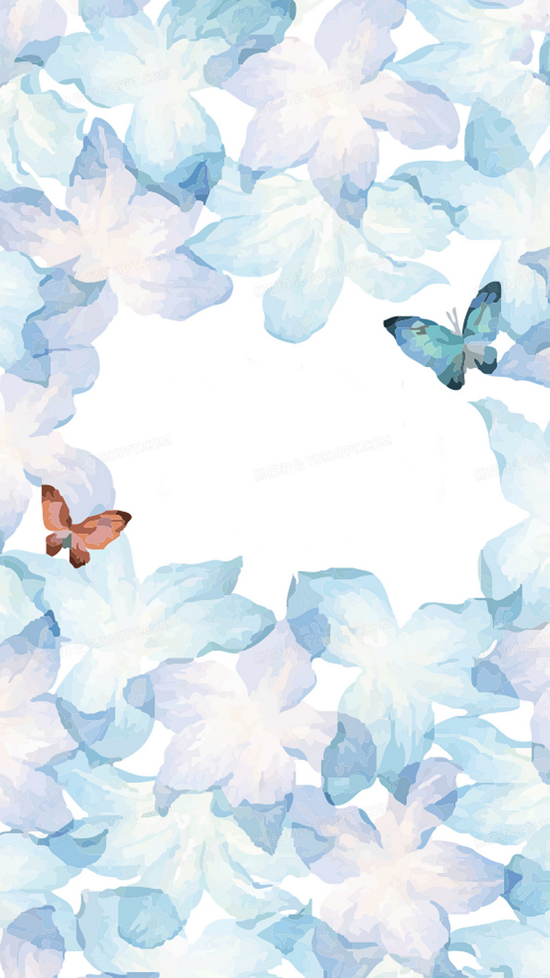 水彩花h5背景背景图片素材免费下载 水彩背景 1242 28像素 熊猫办公
