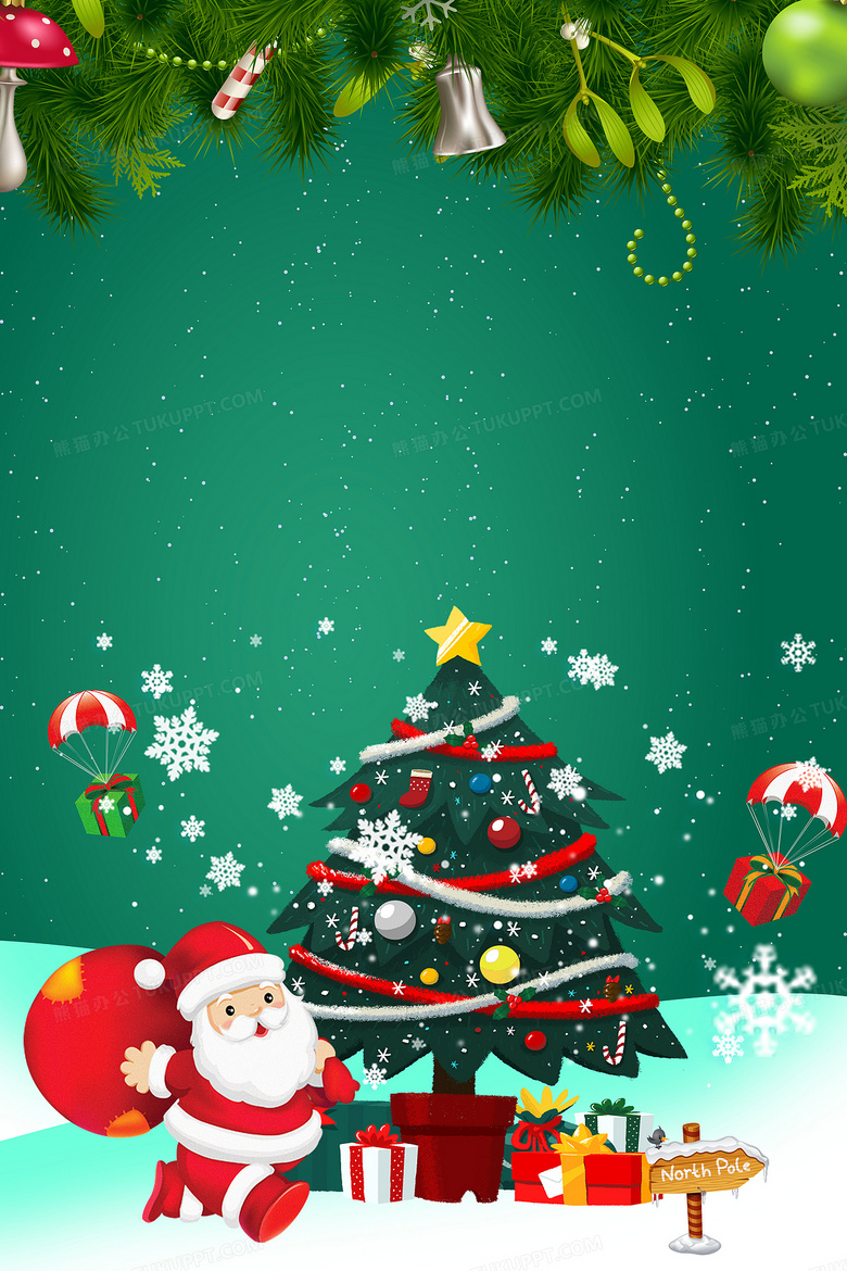 绿色圣诞节平安夜背景背景图片素材免费下载 圣诞节背景 7087 像素 熊猫办公