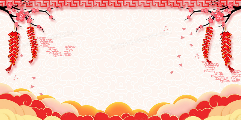 简约中国风新年背景背景图片素材免费下载 熊猫办公