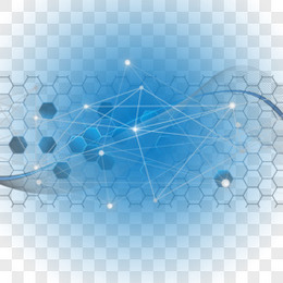 扁平蓝色科技风边框元素