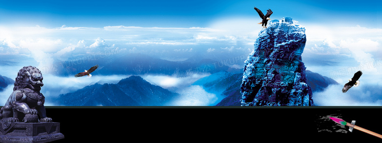 企业文化展板banner背景图片素材免费下载_企业文化背景_1920*718像素