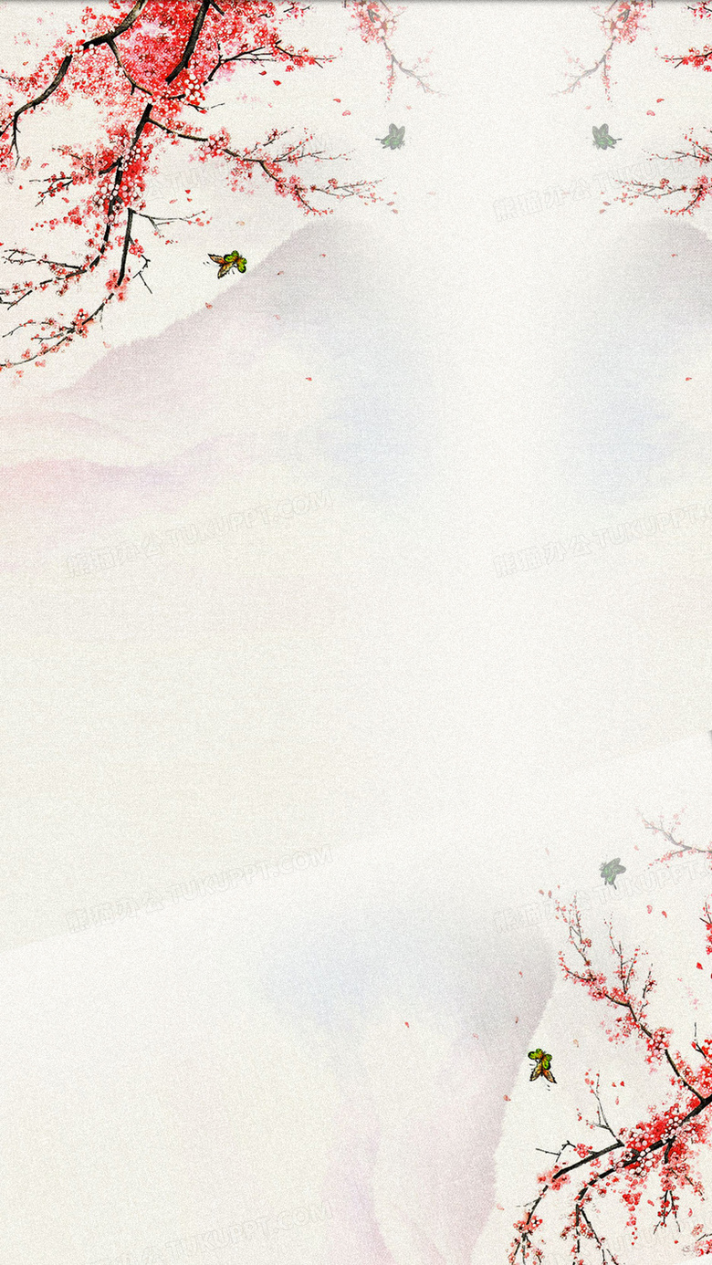 水墨梅花h5背景背景图片素材免费下载 熊猫办公