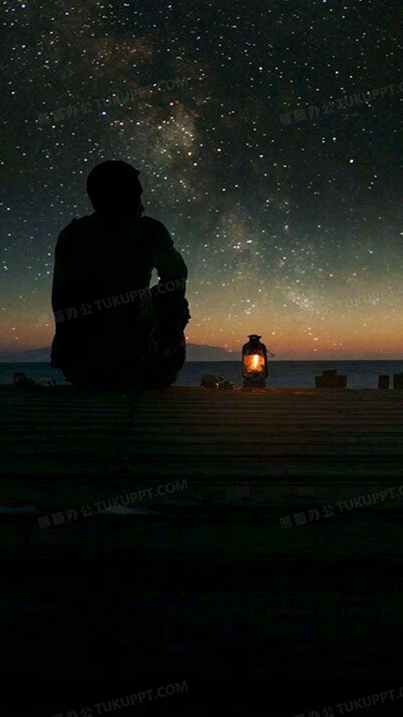 夜晚孤独背影h5背景