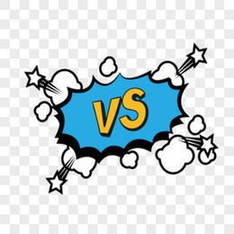 vs对决扁平简约字体设计