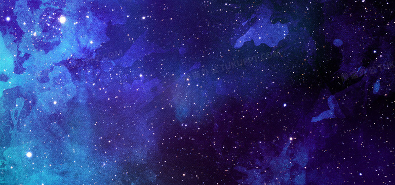 水彩星空背景图片素材免费下载 熊猫办公