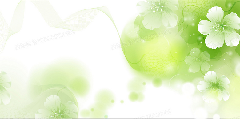 绿色朦胧花叶背景矢量素材背景图片素材免费下载 熊猫办公