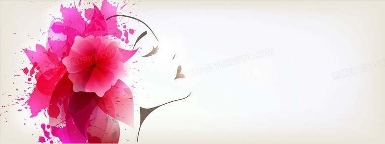 水彩女人花背景图片素材免费下载 水彩背景 19 7像素 熊猫办公