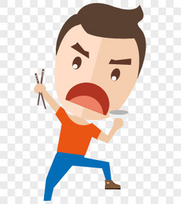 卡通男孩跪菠萝表情