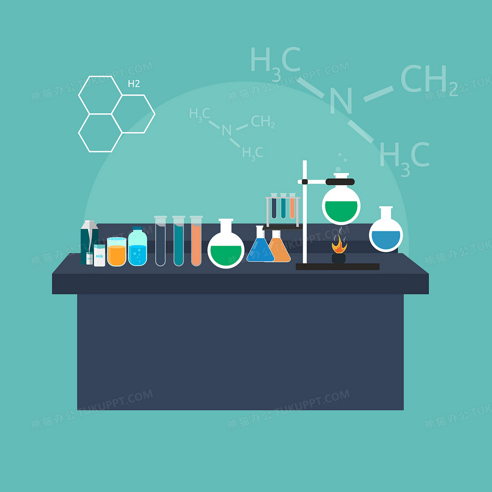清新風格的化學實驗素材背景