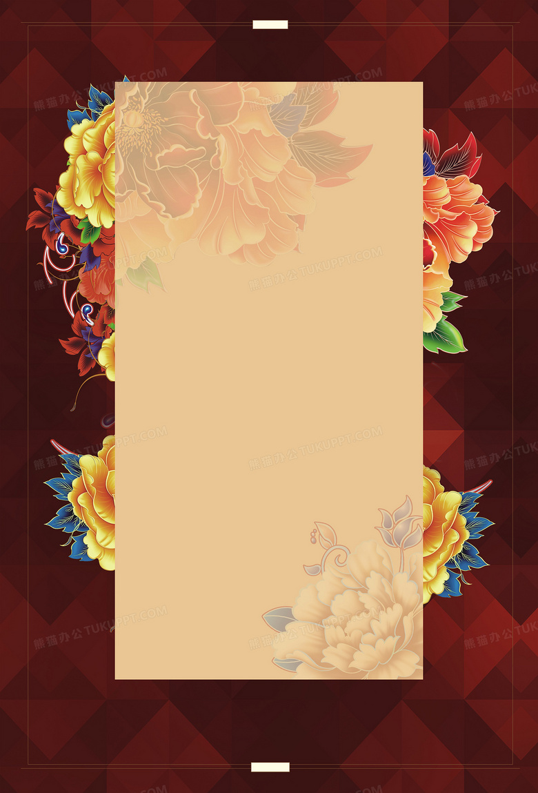 中国风红底红花黄框背景背景图片素材免费下载 红花背景 3779 5569像素 熊猫办公 中国风红底红花黄框背景背景图片素材免费下载 红花背景 3779 5569像素 熊猫办公