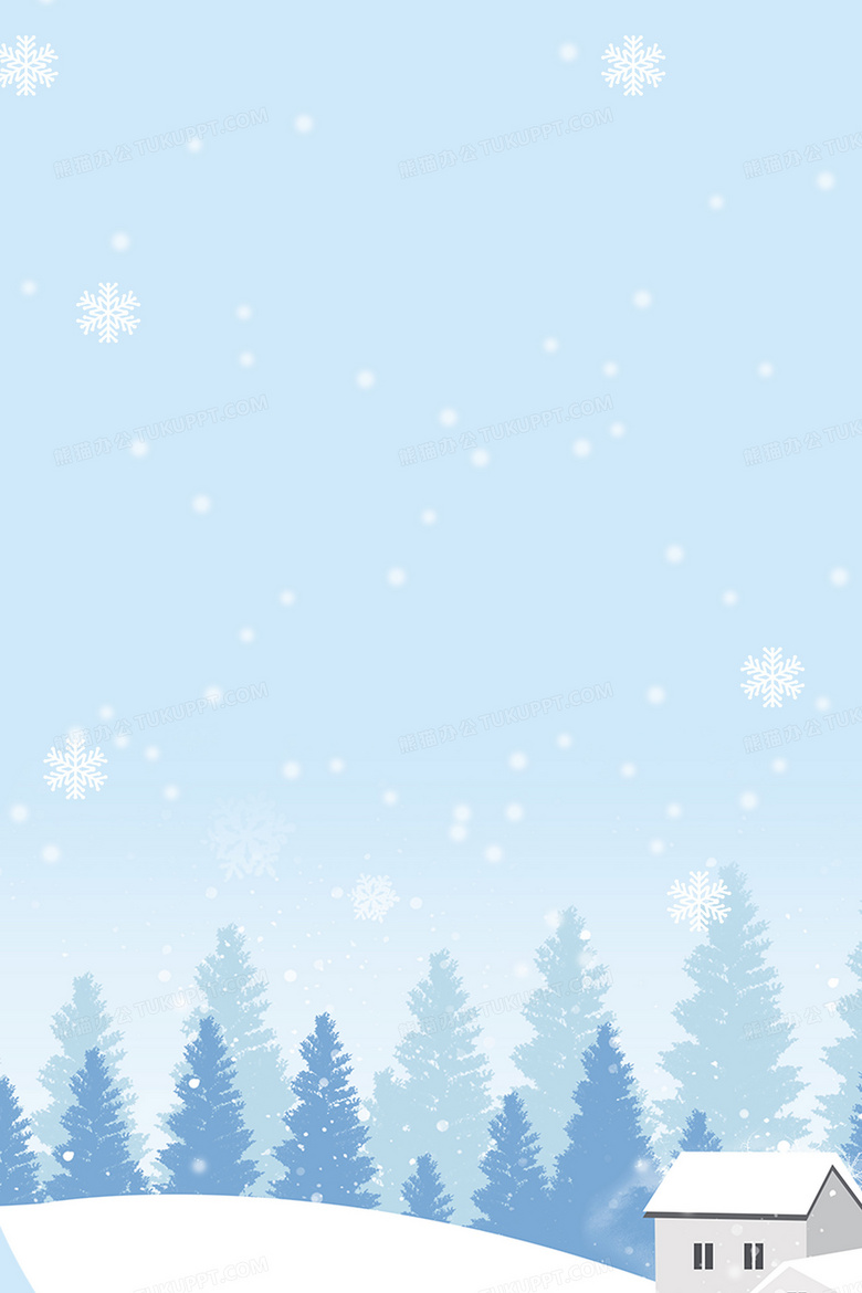 蓝色冬季下雪雪景背景背景图片素材免费下载 熊猫办公