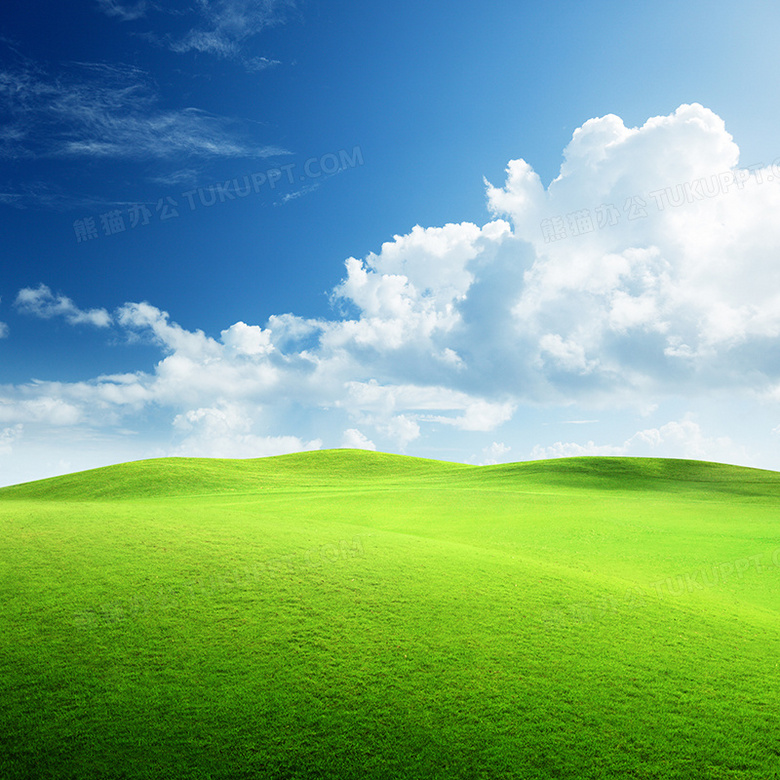 蓝天下的草原背景背景图片素材免费下载 熊猫办公