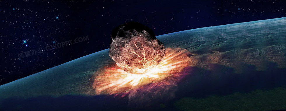 陨石坠落宇宙海报