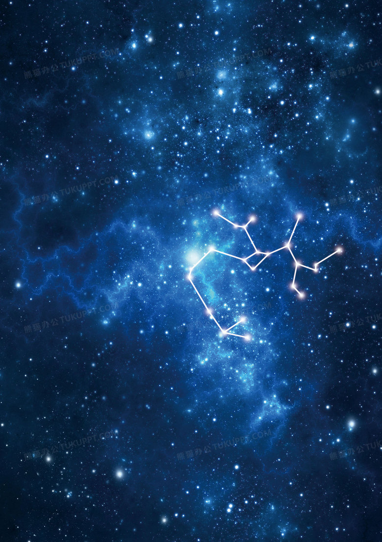创意星空星座射手座工作证背景素材背景图片素材免费下载 熊猫办公