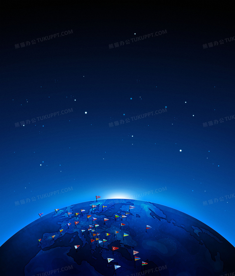 蓝色地球背景背景图片素材免费下载 蓝色背景背景 4031 4724像素 熊猫办公