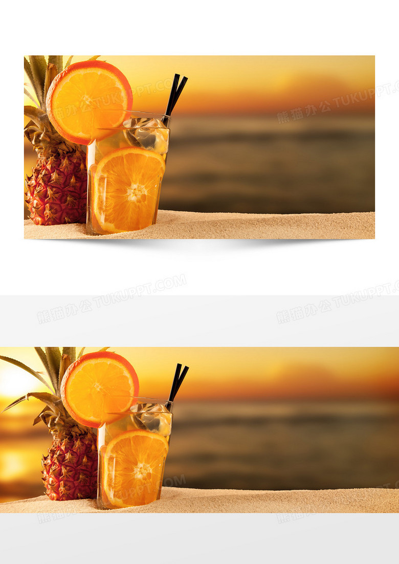 橙子果汁背景装饰
