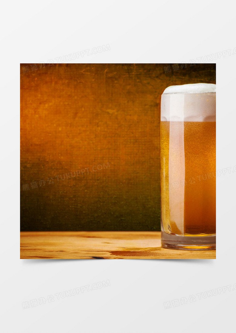 暖色木板啤酒背景图