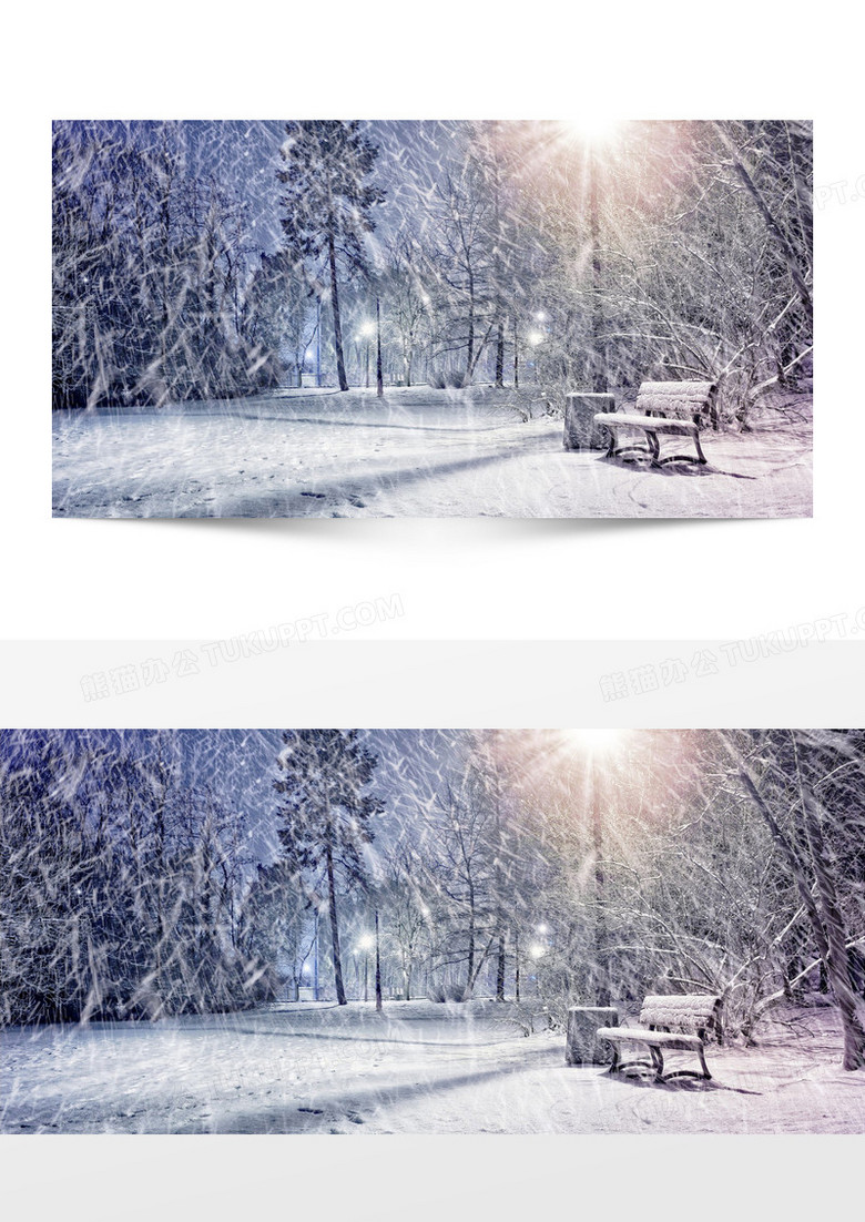 唯美冬季雪景banner