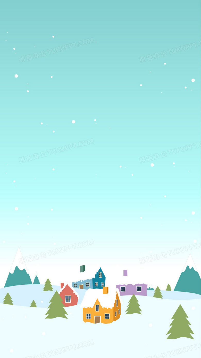 白色雪冬城矢量图片背景图片素材免费下载 熊猫办公