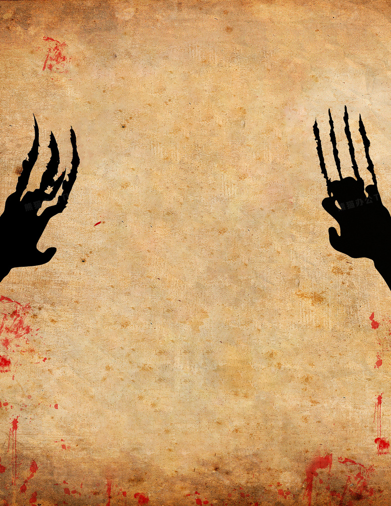 复古恐怖个性主题背景素材背景图片素材免费下载 熊猫办公