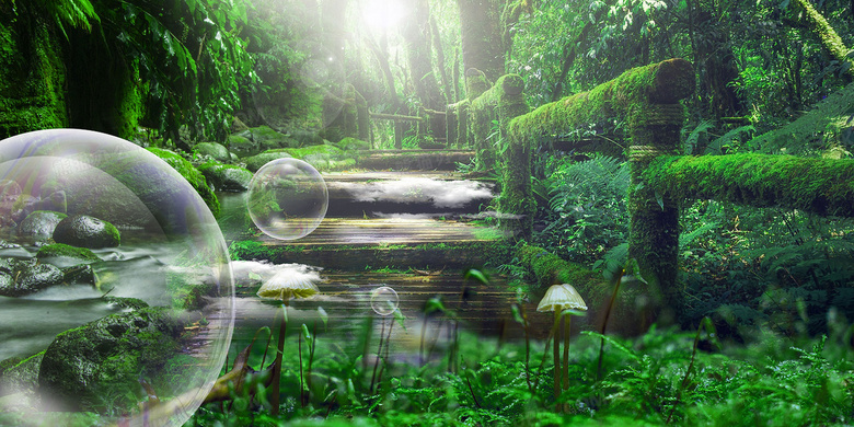 简约青山绿水大自然背景背景图片素材免费下载 简约背景背景 4724 2362像素 熊猫办公