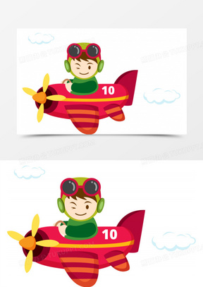 飞行员卡通素材_飞行员卡通图片_飞行员卡通素材图片下载_熊猫办公