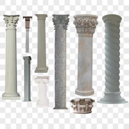 白色欧式复古罗马柱柱子
